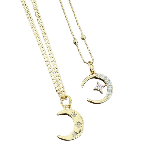 Moon & Stars Necklace (2 Styles)