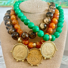 Vintage Bead Coin Necklace (3 Colors)