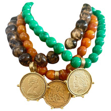 Vintage Bead Coin Necklace (3 Colors)