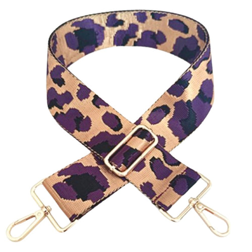 Crossbody Strap - Leopard (Purple & Gold)