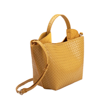 Woven Top Handle Tote - Yellow