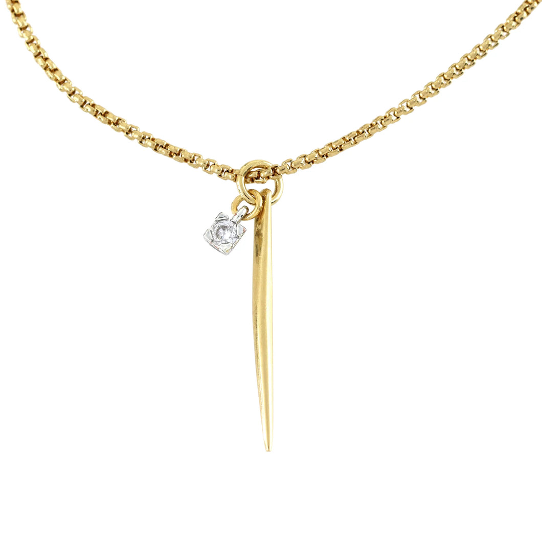 Needle Necklace - Gold
