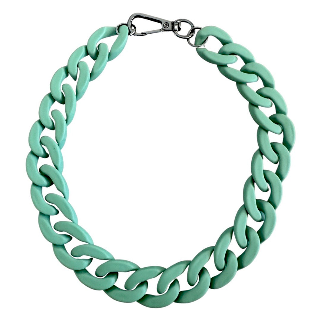 Silicone Chain Collar - Sage