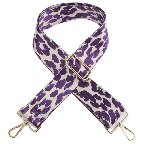Crossbody Strap - Leopard (Purple & White)