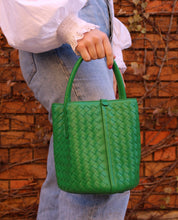 Woven Bucket Bag - Green