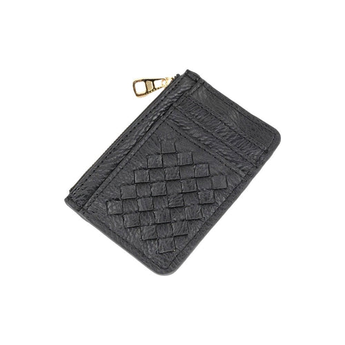 Woven Mini Wallet - Black