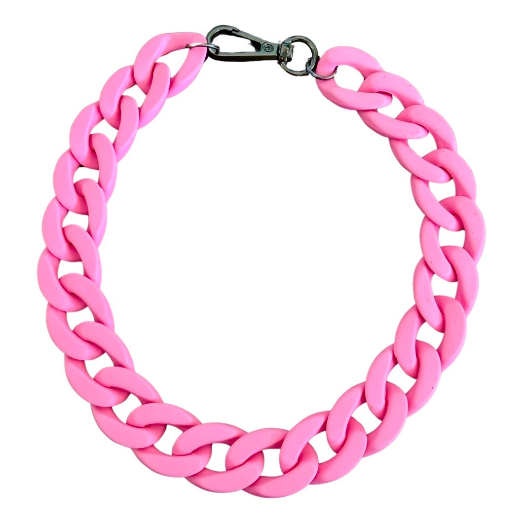 Silicone Chain Collar - Bubblegum