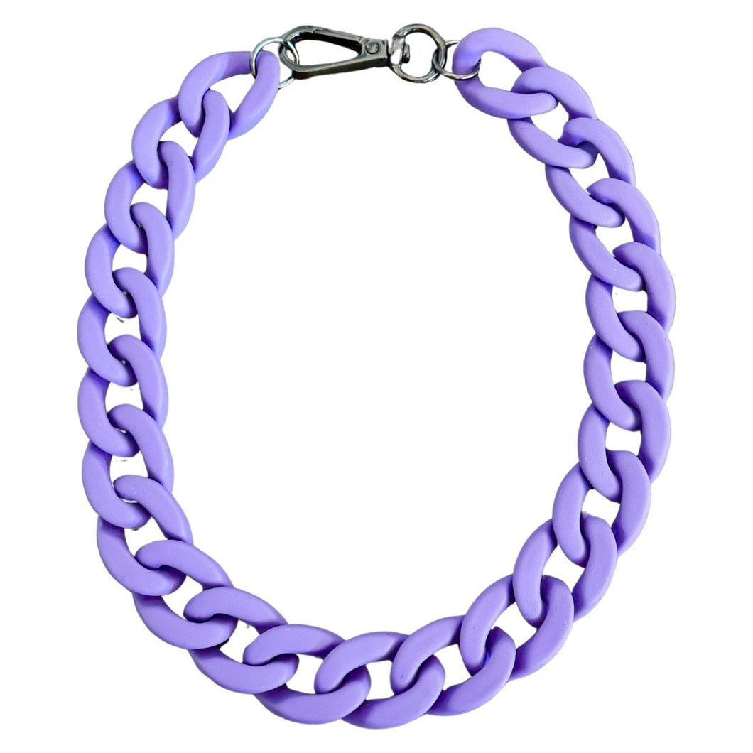 Silicone Chain Collar - Purple