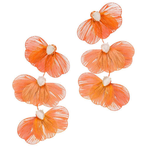 Enamel Floral Chandelier - Orange