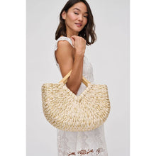 Wooden Handle Straw Tote - Ivory