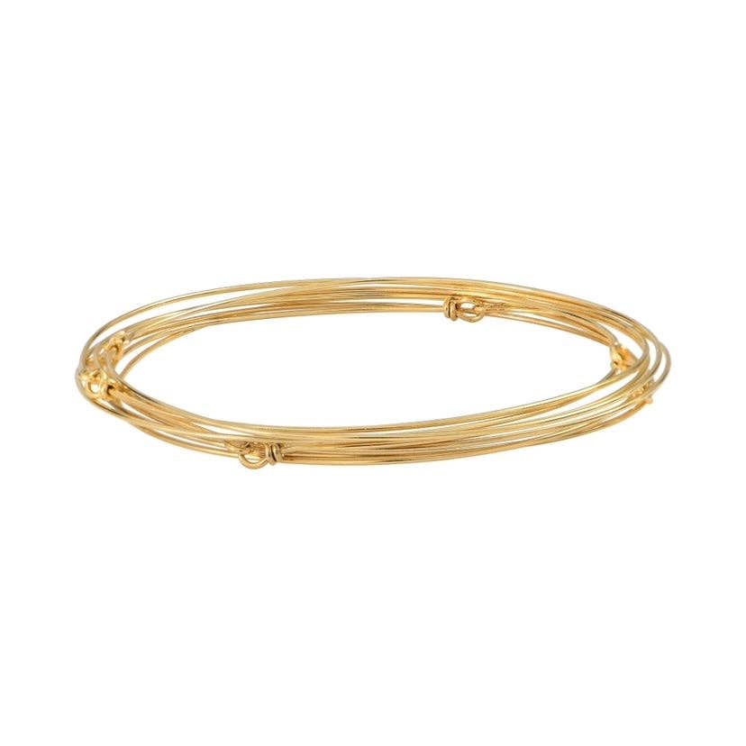 Set of 7 Knotted Gold Bangles