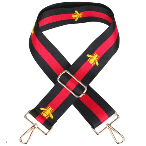 Guitar Strap - Bee (Black & Red)