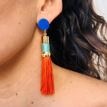 Tassel Earrings - Orange