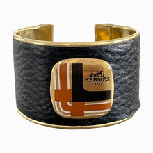 Repurposed Hermes Leather Cuff