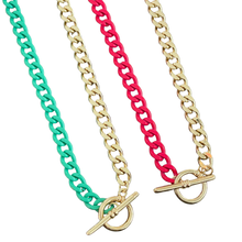Enamel "Halfsies" Necklace (2 Colors)